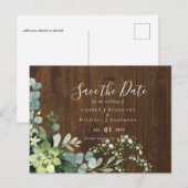 Carte Postale BUDGET Feuillage de mariage à base d'eucalyptus (Devant / Derrière)