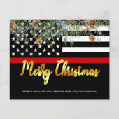 Carte postale Budget Firefighter Joyeux Noël (Devant)