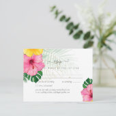 Carte Postale BUDGET Fleurs de mariage tropicales de plage parad (Debout devant)