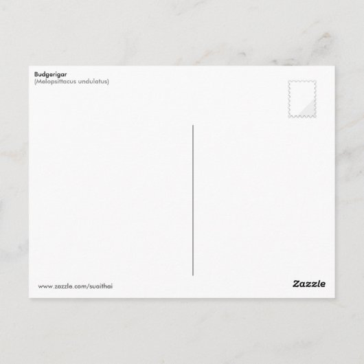 Carte Postale Budget jaune-vert (Dos)