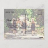 Carte Postale Budget mariage de deux photos Merci (Dos)