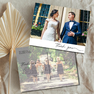 Carte Postale Budget mariage de deux photos Merci