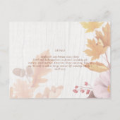 Carte Postale BUDGET Mariage Feuilles d'Automne Terre Cuite Tout (Dos)