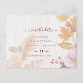 Carte Postale BUDGET Mariage Feuilles d'Automne Terre Cuite Tout (Devant)