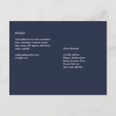 Carte Postale BUDGET Marine MARIAGE monochrome bleu (Dos)
