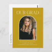 Carte Postale Budget Moderne Photo Arc Jaune Diplôme (Devant / Derrière)