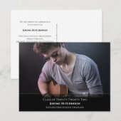 Carte Postale Budget moderne photo noire Faire-part de graduatio (Devant / Derrière)