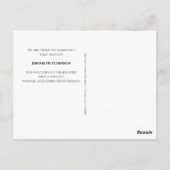 Carte Postale Budget moderne photo noire Faire-part de graduatio (Dos)