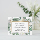 Carte Postale Budget Moving Faire-part Tropical Floral Postcar (Debout devant)