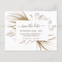 Budget Pampas Grass Boho Enregistrer la date