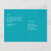 Carte Postale BUDGET Peacock Blue Turquoise Monochrome Mariage (Dos)