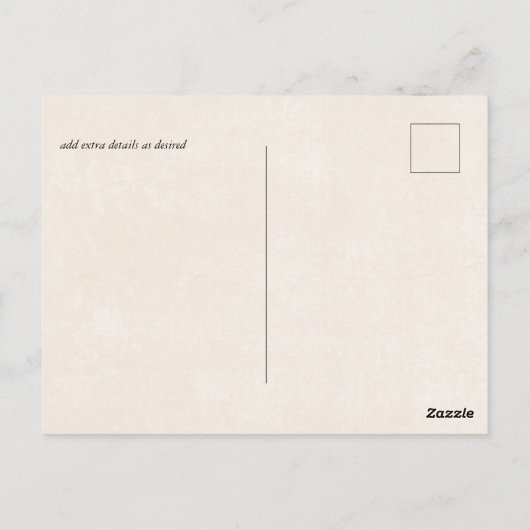 Carte Postale BUDGET Pêcher Gris Mariage Aquarelle Enregistrer D (Dos)