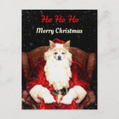 Carte Postale Budget Père Noël Chihuahua Chien Rouge Drôle Migno (Devant)