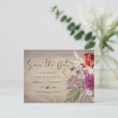 Carte Postale BUDGET Plum Cinnamon Mariage Automne Florales (Debout devant)