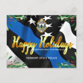 Carte Postale Budget Police Département Noël Blue Line Drapeau (Devant)