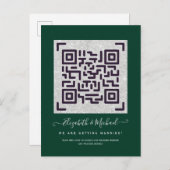 Carte Postale Budget QR Code Website RSVP Mariage de l'hôtel Dét (Devant / Derrière)