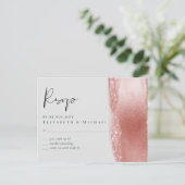 Carte Postale Budget Rose Parties scintillant or  Foil Look Mari (Debout devant)