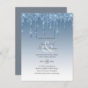 Carte Postale Budget Royal Blue Parties scintillant Driding MARI