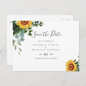 Carte Postale BUDGET Russe tournesol Eucalyptus Mariage Feuille (Devant / Derrière)