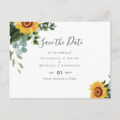 Carte Postale BUDGET Russe tournesol Eucalyptus Mariage Feuille (Devant)