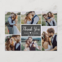 Budget Rustic Photo Collage Mariage Merci