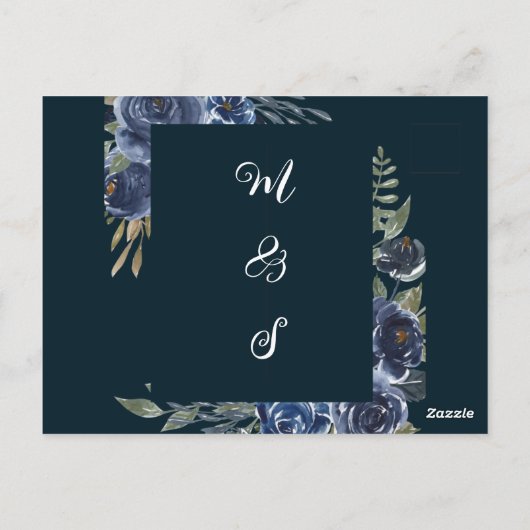 Carte Postale Budget Rustique Bleu Vert Eucalyptus Enregistrer L (Dos)