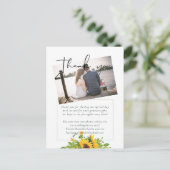 Carte Postale Budget Rustique Tournesols Mariage Sud (Debout devant)