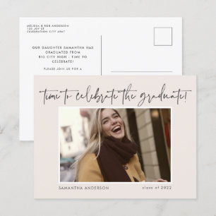 Carte Postale Budget - Script manuscrit Photo 2022 Graduation