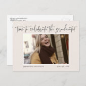 Carte Postale Budget - Script manuscrit Photo 2022 Graduation (Devant / Derrière)