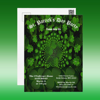 Carte Postale Budget St Patrick's Day fêté Clover Kaleidoscope