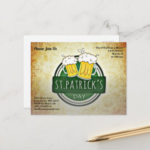 Carte Postale Budget St Patrick's Day Party Irish Brew Paper