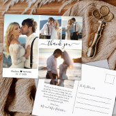 Carte Postale Budget Style 4 Photo Collage Mariage Merci