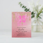 Carte Postale Budget Sweet 15 Pink Parties scintillant Foil Quin (Debout devant)