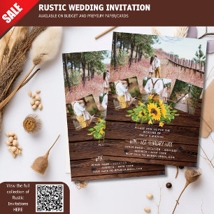 Carte Postale Budget Tournesols Rustiques Photo Mariage de l'Oue