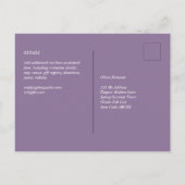 Carte Postale Budget Wisteria Purple Mariage Simple Monochrom (Dos)