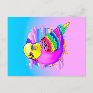 Carte postale Budgie Neon