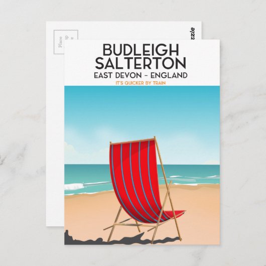 Carte Postale Budleigh Salterton, devon, affiche de voyage (Devant / Derrière)