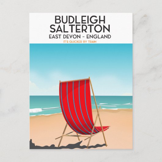 Carte Postale Budleigh Salterton, devon, affiche de voyage (Devant)
