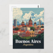 Carte Postale Buenos Aires Architectural Domes (Devant / Derrière)