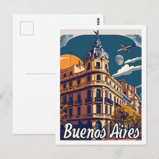 Carte Postale Buenos Aires Argentine Lieu de voyage célèbre (Devant / Derrière)