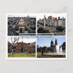 Carte Postale Buenos Aires - Argentine - Mosaïque -