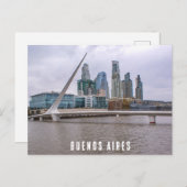 Carte Postale Buenos Aires, Argentine, Puente de la Mujer (Devant / Derrière)