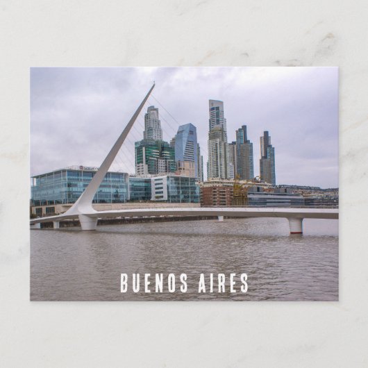 Carte Postale Buenos Aires, Argentine, Puente de la Mujer (Devant)