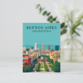 Carte Postale Buenos Aires, Argentine Retro Art Voyage (Debout devant)