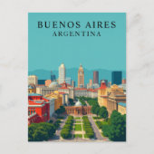 Carte Postale Buenos Aires, Argentine Retro Art Voyage (Devant)