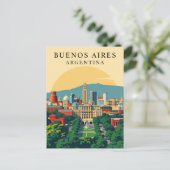 Carte Postale Buenos Aires, Argentine Retro Art Voyage (Debout devant)