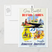 Carte Postale buenos aires voyage vintage (Devant / Derrière)