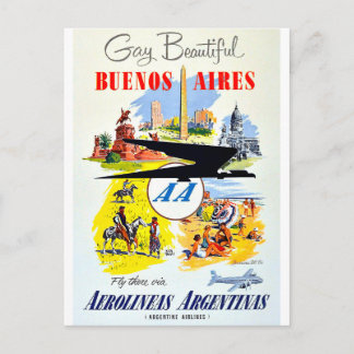 Carte Postale buenos aires voyage vintage