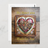 Carte Postale Buff Red Heart Steampunk Series (Devant / Derrière)