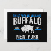 Carte Postale Buffalo (Devant / Derrière)